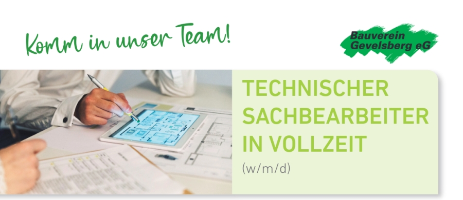 Technischer Sachbearbeiter in Vollzeit (w/m/d)